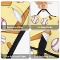 thumbnail image 6 of Baseballs and Crossed Bats Pale Yellow Teens Toddler Nap Mat with Pillow, Sleeping Mat Bag for Preschool Daycare 59"x22", 6 of 6