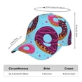 thumbnail image 3 of Kdxio Unisex Donuts Pattern Baseball Cap Unisex Washed Classic Adjustable Hat, 3 of 7