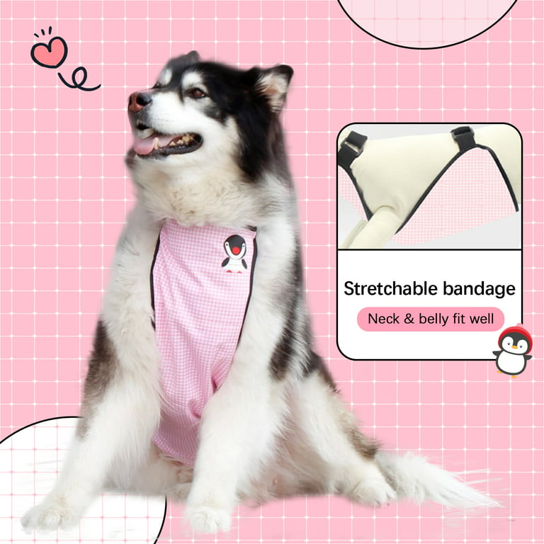 Warm Pet Belly Vest Dog Belly Cover Protector Harness Pet Cute Cartoon  Clothes Dog Belly Apron Waterproof Pet Costume for Short Leg Female Dogs  Small Puppy & Corgi 