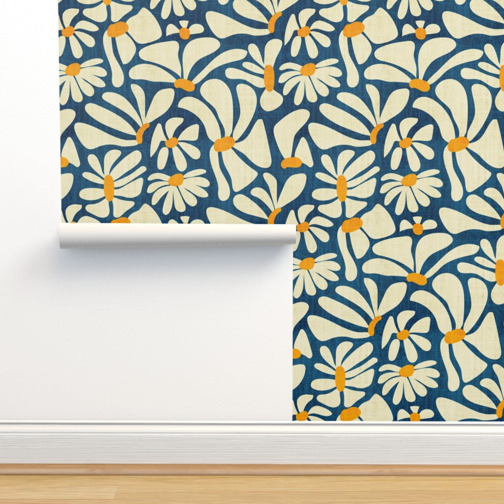 Yellow 70s Geometry Wallpaper  Peel and Stick or NonPasted