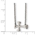 thumbnail image 3 of Acier Inoxydable Croix Latérale 16 Pouces Collier Pendentif Breloque Religieux, 3 of 7