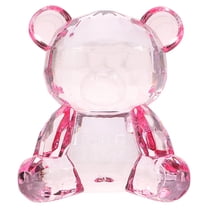 Clispeed Clear Bear Figurine Pink Acrylic 1Pack