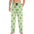 thumbnail image 4 of Top-kevin Cute Frog Red Heart Pajama Pants Men's Lounge Pants Straight-Fit Men Pajama Bottoms, 4 of 7