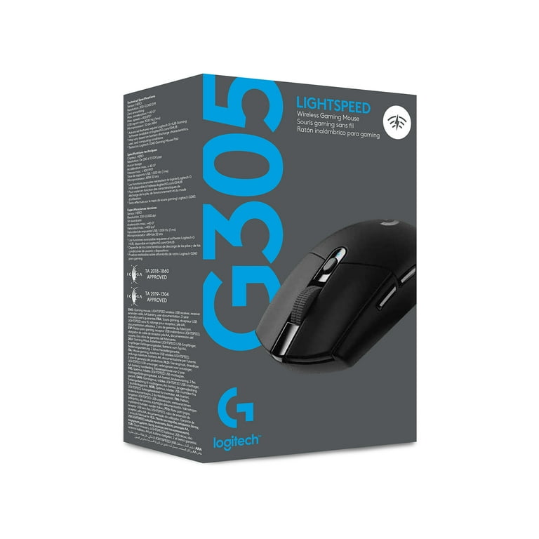 Logitech Black DPI, Programmable G305 Gaming Buttons, 12,000 Lightweight, Mouse, Wireless 6