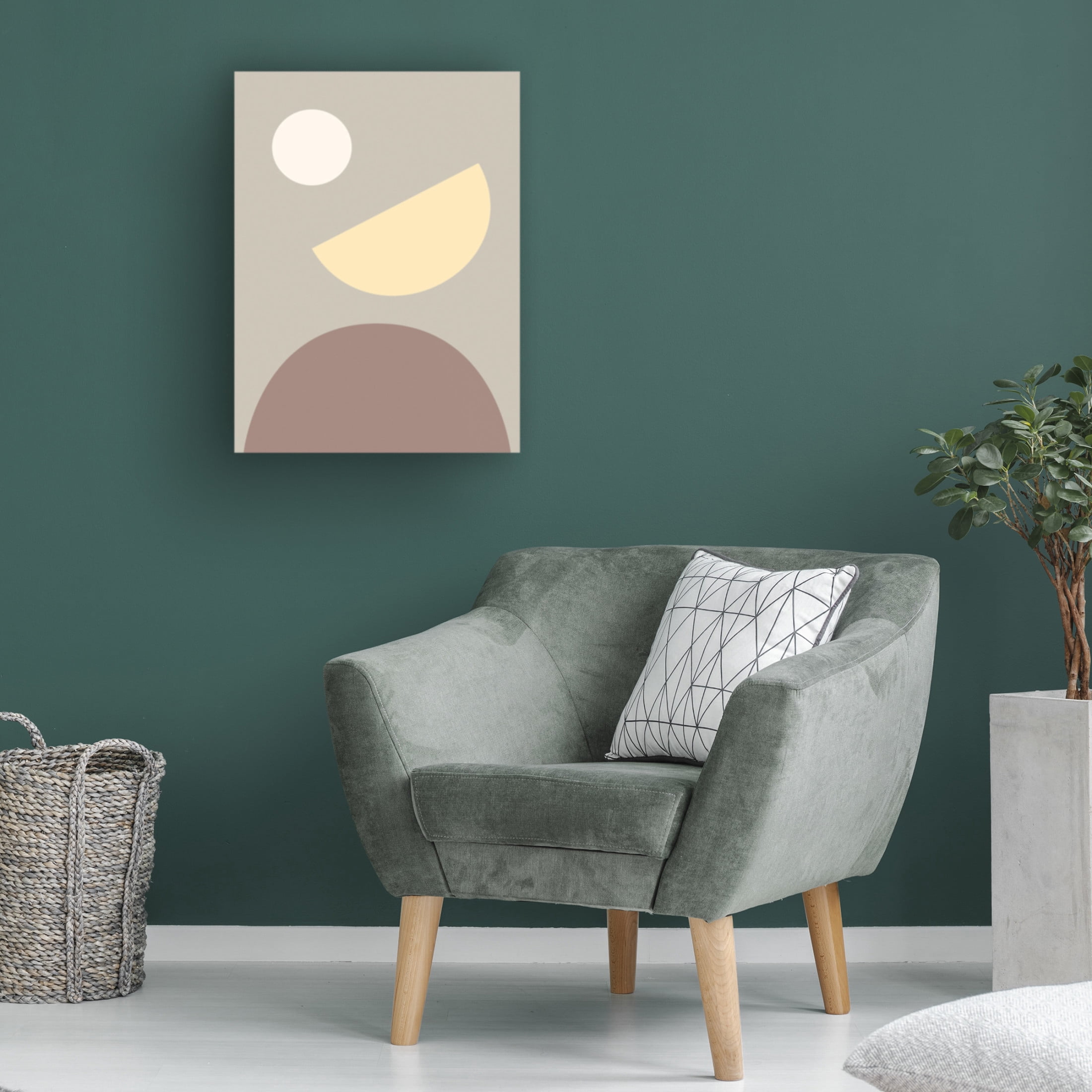 Trademark Fine Art Pictufy Studio  Arches Yellow and Gray Canvas Wall Art