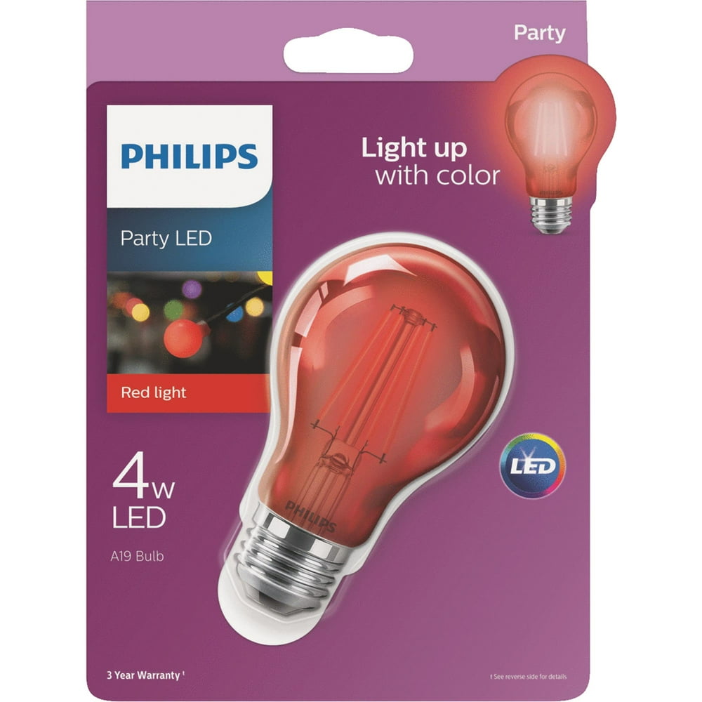 Philips A19 Medium Indoor/Outdoor LED Decorative Party Light Bulb