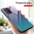 thumbnail image 1 of Dteck For Samsung Galaxy Note 20 Case Shockproof Luxury 9H Tempered Glass Back Soft TPU Bumper Border Phone Case Slim Protective Cover, blue, 1 of 7