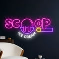 thumbnail image 2 of Handmadetneonsign Scoop Ice Cream Neon Sign, Ice Cream Scoop Wall Art Decor, Ice Cream Store Wall Decor, 2 of 5