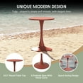 thumbnail image 4 of WestinTrends Playa 3-Piece Outdoor Round Metal Dining Table Set And Stackable Resin Patio Dining Side Chairs, Red, 4 of 14