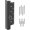 Black - 8in, variant on Home Security Door Reinforcement Lock for Front/Inward Swing Doors - Upgraded Reinforced 1200lbs Capacity, Night Kids Safety Metal Flip Deadbolt Latch (1Pack Black)