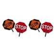 thumbnail image 2 of 03-851 Plastic Paddle Sign, "STOP/SLOW", 27" Height, Red on Orange (Pack of 2), 2 of 2