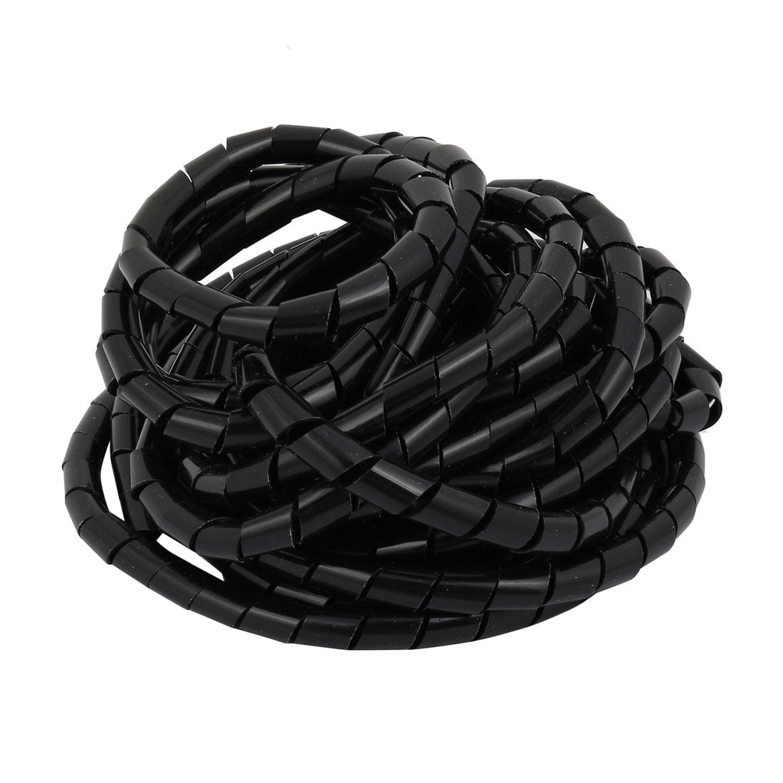 Unique Bargains Flexible Spiral Tube Cable Wire Wrap Black Manage Cord