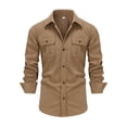 thumbnail image 1 of Birdeem Mode Décontractée pour Hommes, Col Rabattu à Boutons, Manches Longues avec Blouses et Chemises, 1 of 1