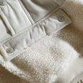 thumbnail image 7 of Children's Solid Color Pullover Hoodie with Thick Stand up Collar Long Sleeved Patchwork Fuzzy Fleece Sweater Hoodies for Teens White 12-18M, 7 of 7