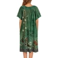 thumbnail image 4 of Ekouaer Womens Nightgown Short Sleeve House Dress with Pockets-Floral Print Mumu Dress, 4 of 5