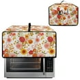 thumbnail image 2 of Renewold Toaster Oven Protective Cover Dustproof Smart Oven Air Fryer Protector Case with Pockets Easy Clean Kitchen Appliance Accessories, 18.5 x 14.5 x 9 Inches, Sunflower Floral Orange, 2 of 7