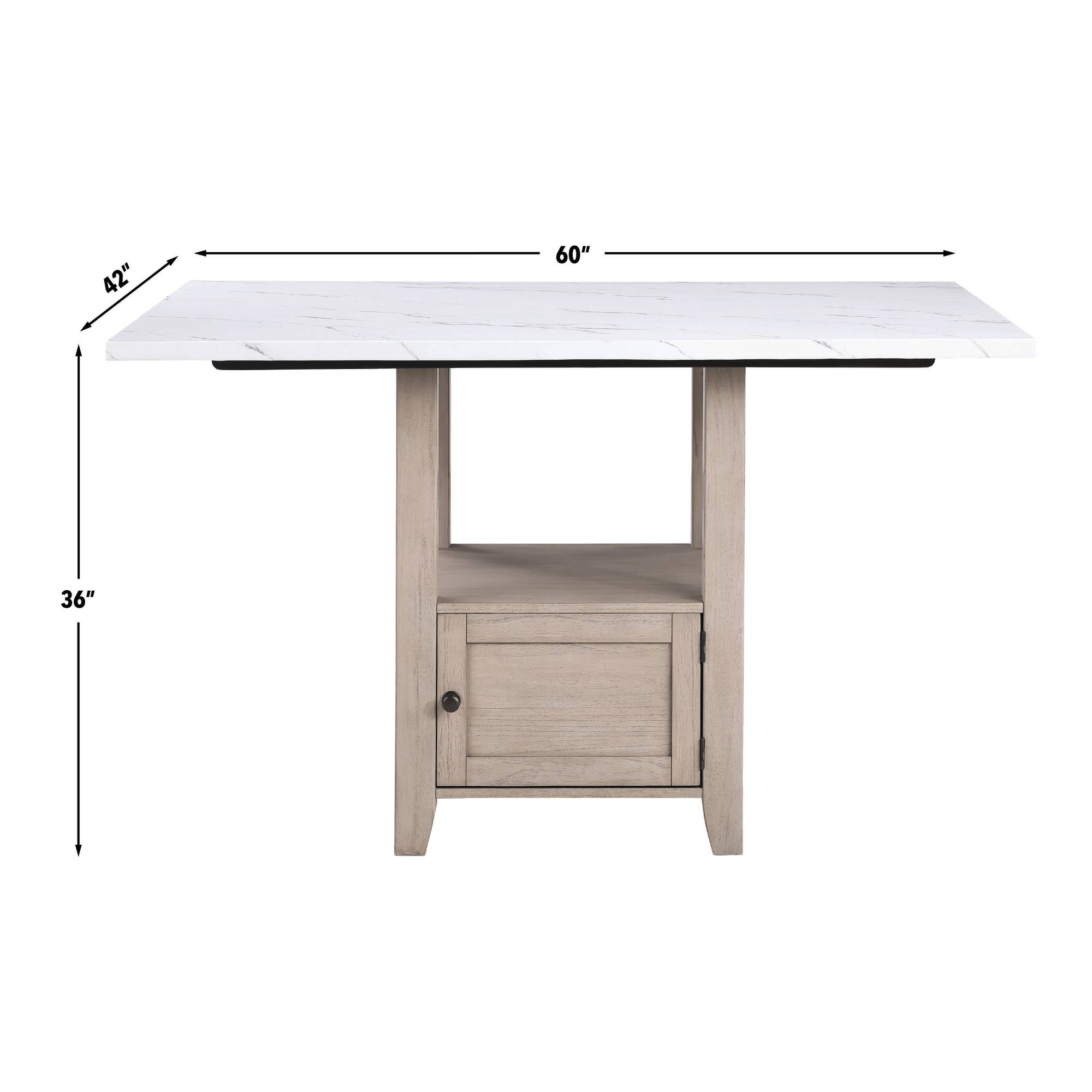 Steve Silver Taylor Faux Marble Top Counter Height Dining Table