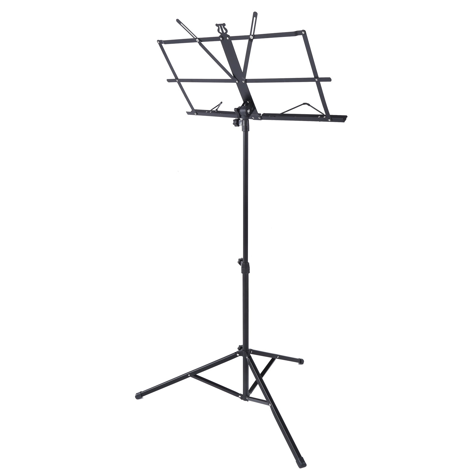 Small Music Stand, Portable Music Shelf Adjustable Height Angle  For Home For Family Blue,Black