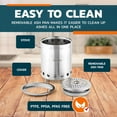thumbnail image 4 of Campior Smokeless Wood Burning Fire Pit Stove, Stainless Steel with Ash Pan, Stand & Carry Bag - 6 Inch Silver, 4 of 4