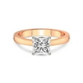 thumbnail image 3 of 2 Carat IGI Certified Princess Shape Lab Grown Diamond Engagement Ring | 14K Rose Gold |Elsa Hidden Accents Solitaire Lab Diamond Ring | FG-VS1-VS2 Quality Friendly Diamonds, 3 of 5