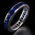 thumbnail image 4 of HeartsAndYou 4.1ct Natural Blue Sapphire Full Eternity Wedding Band 100% 14k SOLID White Gold, 4 of 9