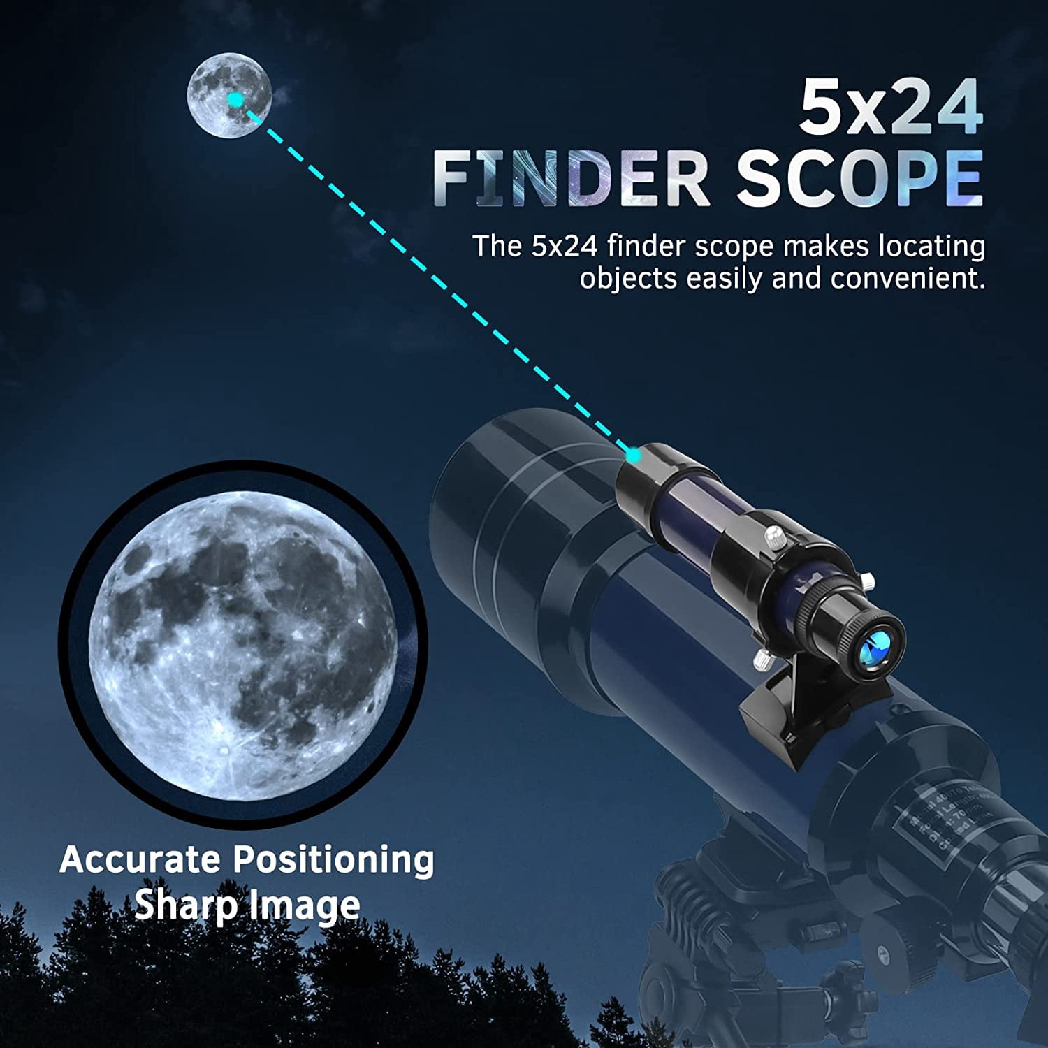 LAKWAR Telescope for Adults Kids Beginners, 70mm Aperture 400mm AZ Mount Refractor Telescope, Portable Astronomy Optical Telescope with Tripod, Phone Holder Adapter for Star Watching & Moon Viewing
