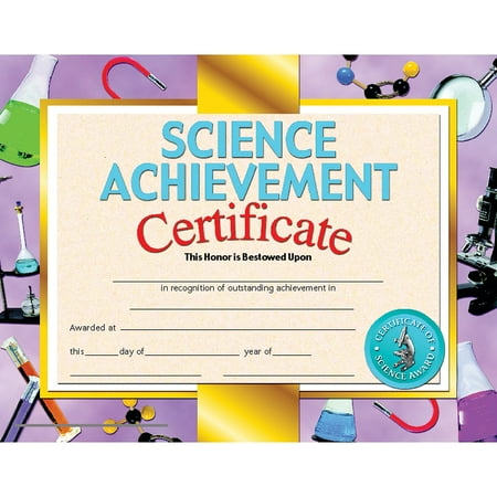 UPC: 0734675200136 | Hayes Science Achievement Certificate 8.5 x 11 Pack of 30 H-VA671