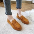 thumbnail image 4 of Zapatos de mujer de suela blanda, cálidos y planos con forro polar para otoño e invierno, de algodón, para embarazadas, de talla grande, para un solo paso, 4 of 6