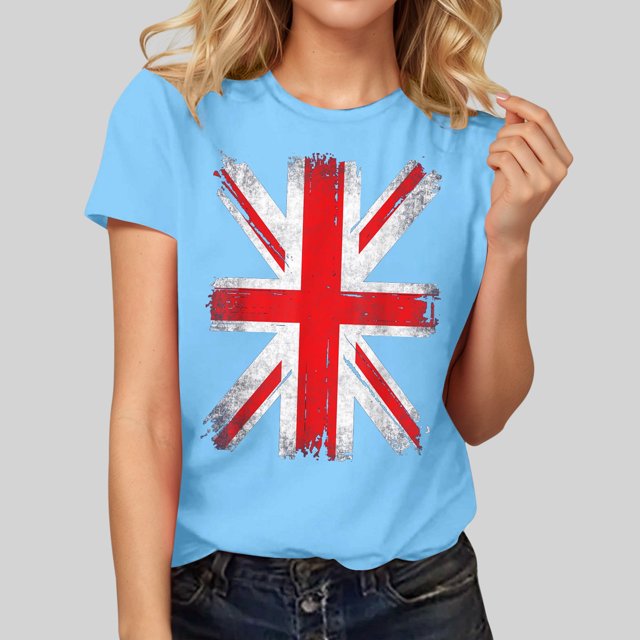 UANWENN T-Shirts d'Été à Manches Courtes pour Femmes, Col Rond, Imprimé Floral, T-Shirts Décontractés, Blouse de Sport, Manches Longues, Léger