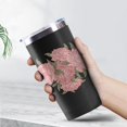 thumbnail image 2 of Rose 20oz Coffee Stainless Steel Mobile Tumblers, Vacuum Insulated Mug with Lid, Spill-Proof Travel Cup for Hot & Cold Drinks, for Coffee, Wine, Cocktails, Christmas, Spring, 2 of 6