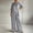 Gray, variant on Xdegoge Satin Sets for Women 2 Piece 3/4 Sleeve Crewneck Silk Matching Set Asymmetrical Oversized Tops and Wide Leg Pants Casual Loose Travel Beach Outfits