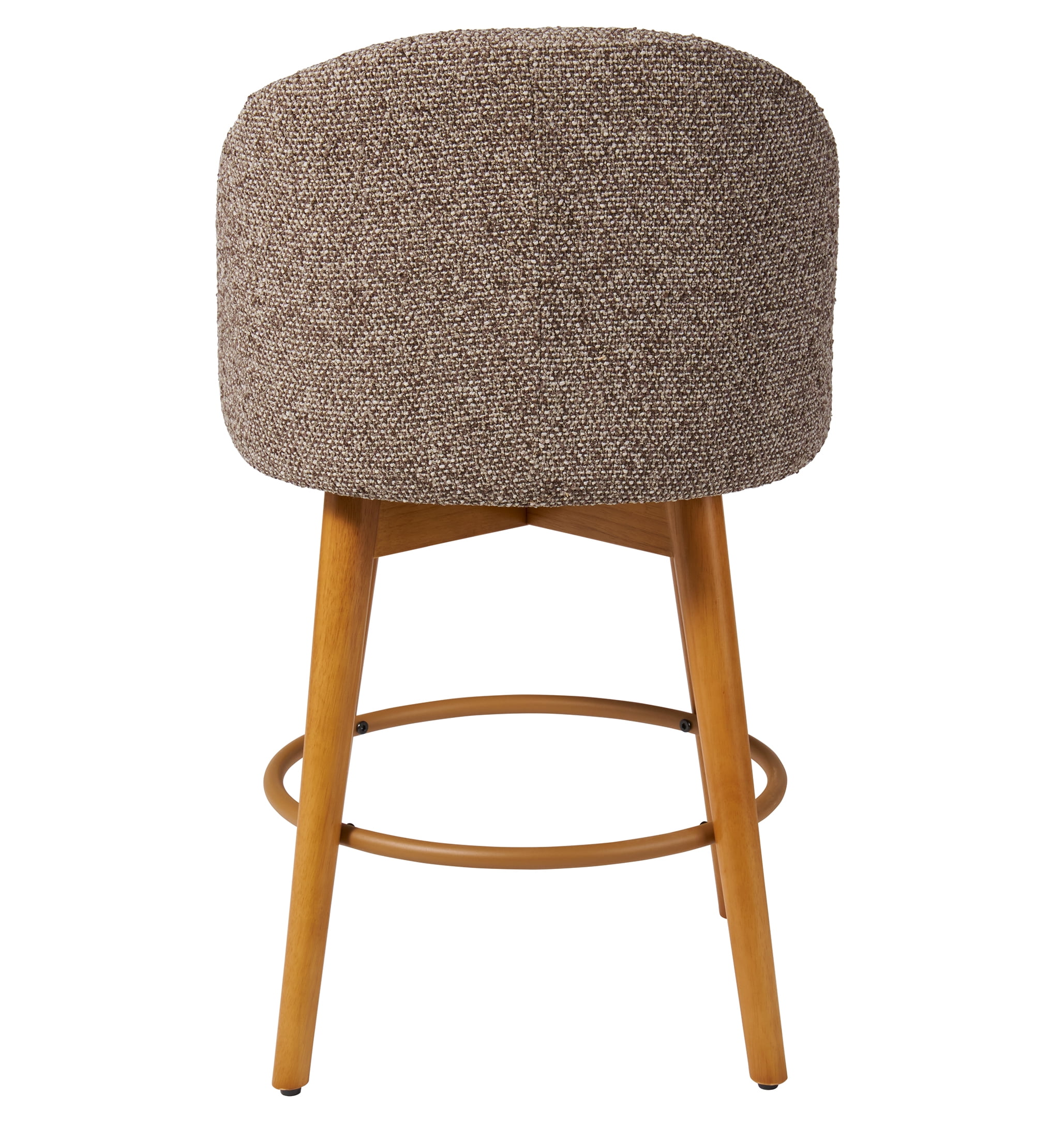 Better Homes & Gardens Mira Counter Stool 2 Pack, Truffle Brown and Light Honey