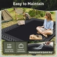 thumbnail image 6 of SIXHOME Outdoor Rug 8'x10' Waterproof Reversible Patio Rug Boho Geometric Indoor Outdoor Rugs Lightweight Plastic Straw Ourdoor Carpet for RV Camping Deck Balcony Modern Porch Decor Black and Gray, 6 of 7