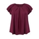 thumbnail image 1 of GRACE & GRANDEUR Blusa de Verano de Talla Grande para Mujeres del Día de San Patricio con Dobladillo Curvado Plisado y Mangas con Volantes Cuello Redondo Tops Sueltos 4X Púrpura, 1 of 6