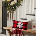 thumbnail image 4 of OEFNTAC Decorations Christmas Plaid Embroidery Pillow Cover Red Cushion Case for Bedroom Living Room Holiday Decor 11.81x19.68in Christmas Decorations, 4 of 5