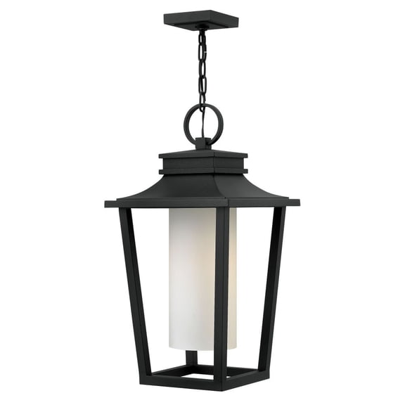 1 Light Medium Outdoor Hanging Lantern In Transitional Style 11.75 Inches Wide By 23 Inches High-Black Finish Hinkley Lighting 1742Bk