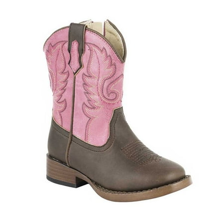 

Roper Toddler Girls Texsis Embroidery Square Toe Boots Mid Calf