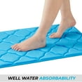 thumbnail image 5 of 2 Piece Geometric Design Solid Color Memory Foam Rug Set Non-Slip PVC Backing, 5 of 7