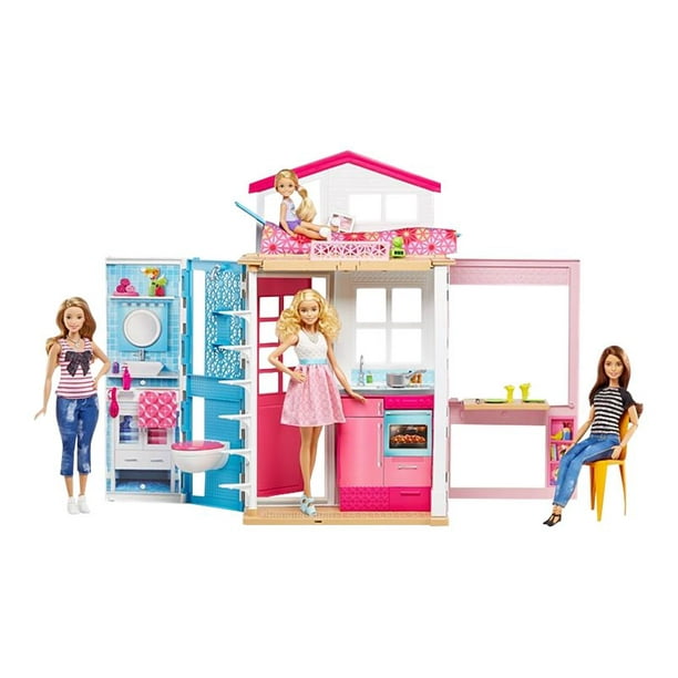 Maison Barbie à 2 étages avec accessoires de meubles 