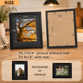 Float Mat Frame 11x14 Double Floating Mat Wood Picture Frame Display 8x10 With Black 8 ...