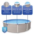 thumbnail image 3 of Belize 18-ft Round 52-in Deep 6-in Top Rail Metal Wall Swimming Pool Package, 3 of 9