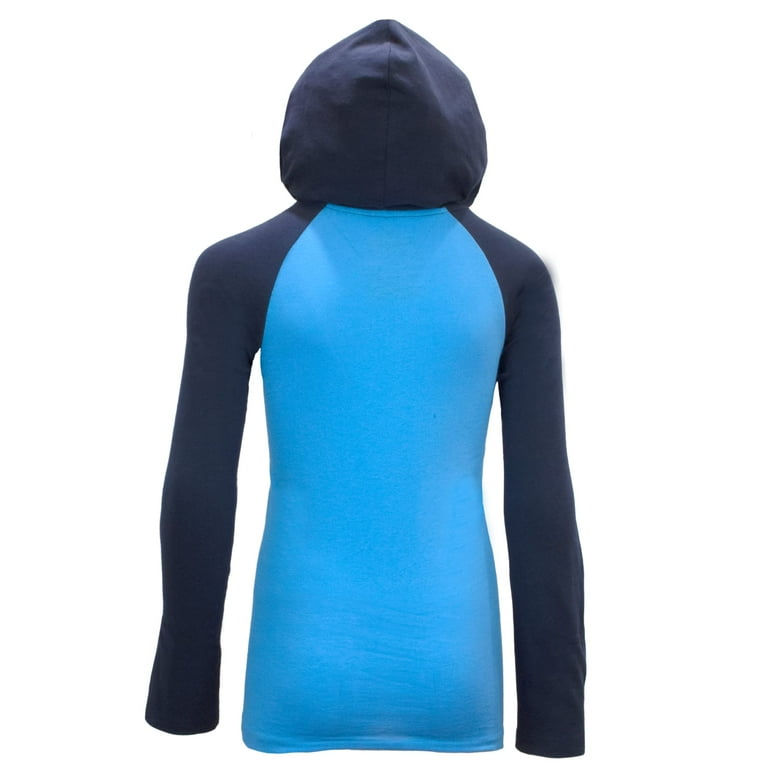 Minecraft Boys Long Sleeve Creeper Hoodie Tee Blue Sizes 4 16