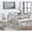 Silver grey, variant on 6 Piece Wooden Dining Table Set, Wooden Dining Table with 4 Upholstered Chairs and Bench for 6 People, Rectangular Dining Table Set with Crystal Decoration for Kitchen, Dining Room, Silver grey
