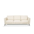 thumbnail image 3 of Contemporary Design Living Room Furniture 2pc Sofa Set Cream Leather Padded Arms Sofa & Love Seat, 3 of 3