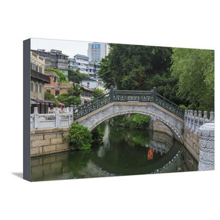 Pedestrian Bridge, Litchi Bay Area, Guangzhou, China Stretched Canvas Print Wall Art By Stuart