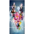 thumbnail image 2 of Flowers and Dove Abstract Design - Floral Canvas Art print, 2 of 3