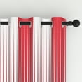 thumbnail image 4 of Lfeey Blackout Curtains 63 inches long, Striped Printed Curtains for Bedroom, Insulated Lined, 42x63 inches, Red and Black, 2 Panels, 4 of 6