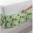 thumbnail image 2 of Abstract Bed Skirt, Repeating Spring Blossoms Flowers Petals in Circles Illustration, Elastic Bedskirt Dust Ruffle Wrap Around for Bedding Decor, 4 Sizes, Pastel Green and Multicolor, by Ambesonne, 2 of 2