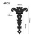 thumbnail image 5 of 4PCS Zinc Alloy Antique T Hinges for Cabinets Wooden Boxes Vintage Style, 5 of 11