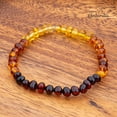 thumbnail image 5 of Amberalia Elastic Baltic Amber adult bracelet, GIA Certificated Amber, for natural remedies and pain relief Polish Rainbow 7”, 5 of 10